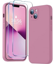 Phone Case Design Australia Compatible with iPhone 13 Case, Premium Silicone Upgraded [Camera Protection] [2 Screen Protectors] [Soft Anti-Scratch Microfiber Lining] Phone Case for iPhone 13 6.1 inch - Lavender Purple Blue