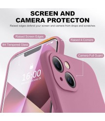 Phone Case Design Australia Compatible with iPhone 13 Case, Premium Silicone Upgraded [Camera Protection] [2 Screen Protectors] [Soft Anti-Scratch Microfiber Lining] Phone Case for iPhone 13 6.1 inch - Lavender Purple Blue